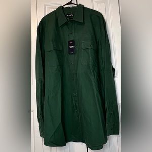 Green men’s Chaps chamois work shirt, BNWT